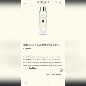 JO MALONE - EARL GREY & CUCUMBER PERFUME